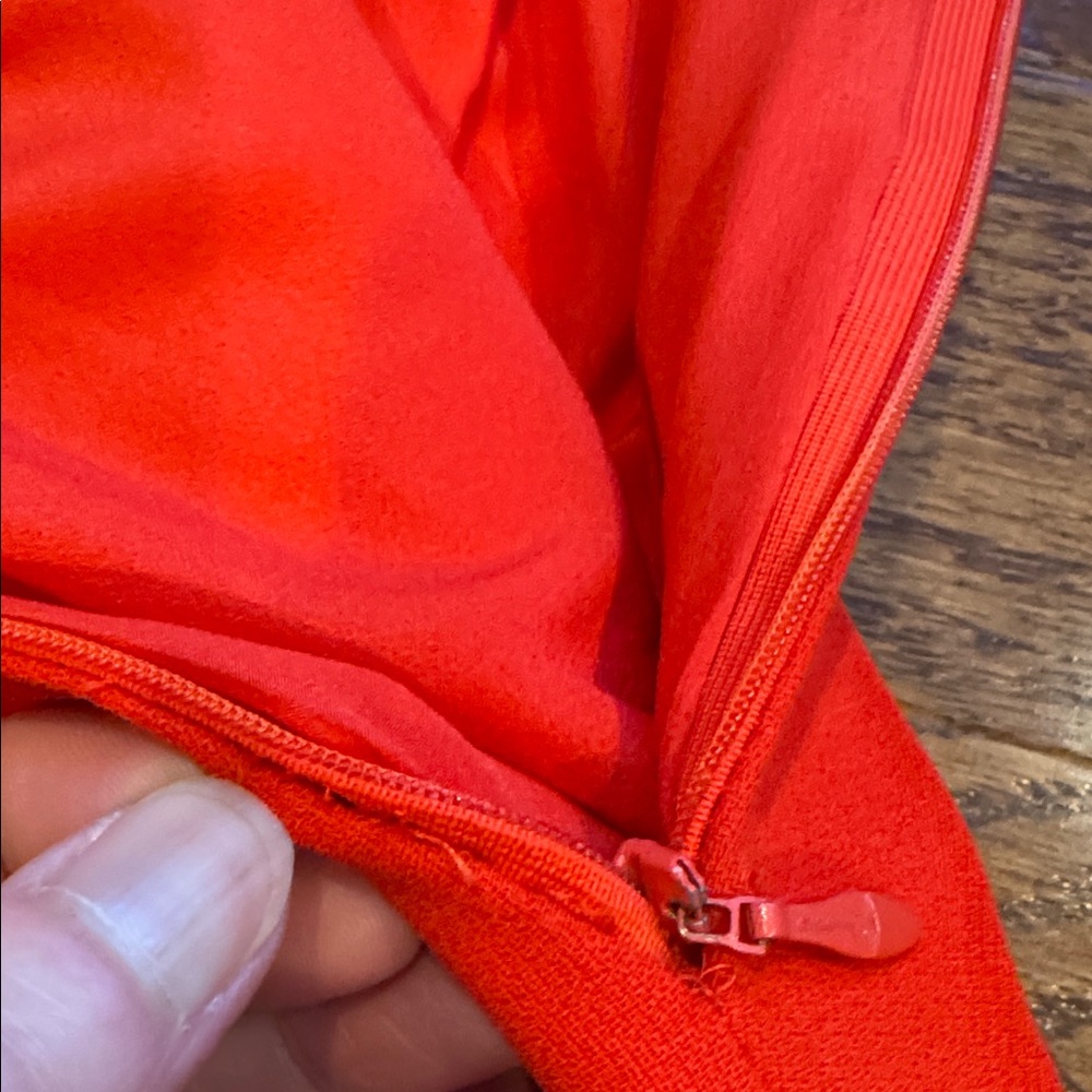 Genny Red Pleated Wool Skirt - Picture 10 of 14